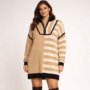 NWT STAUD Hampton Striped Sweater